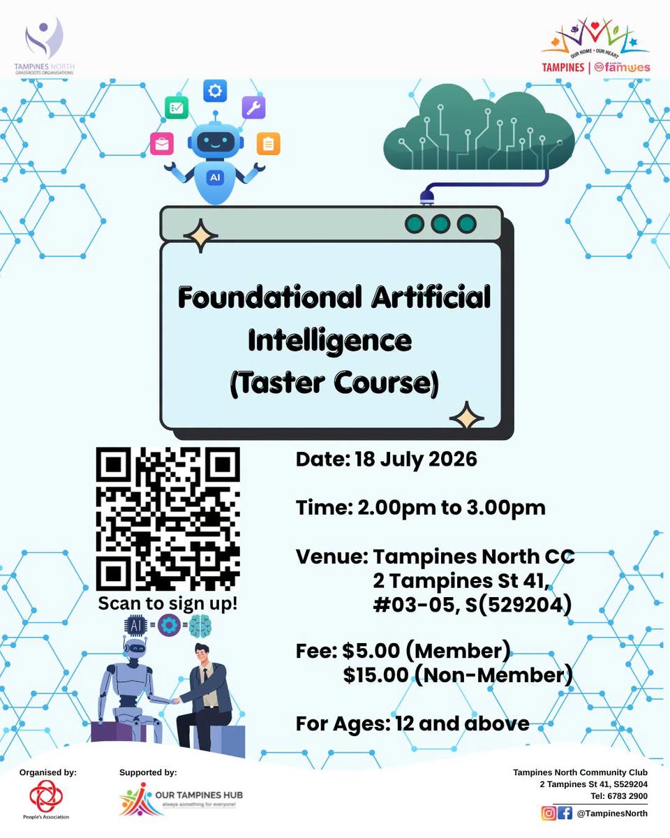 Foundational AI Taster Course at Tampines North CC