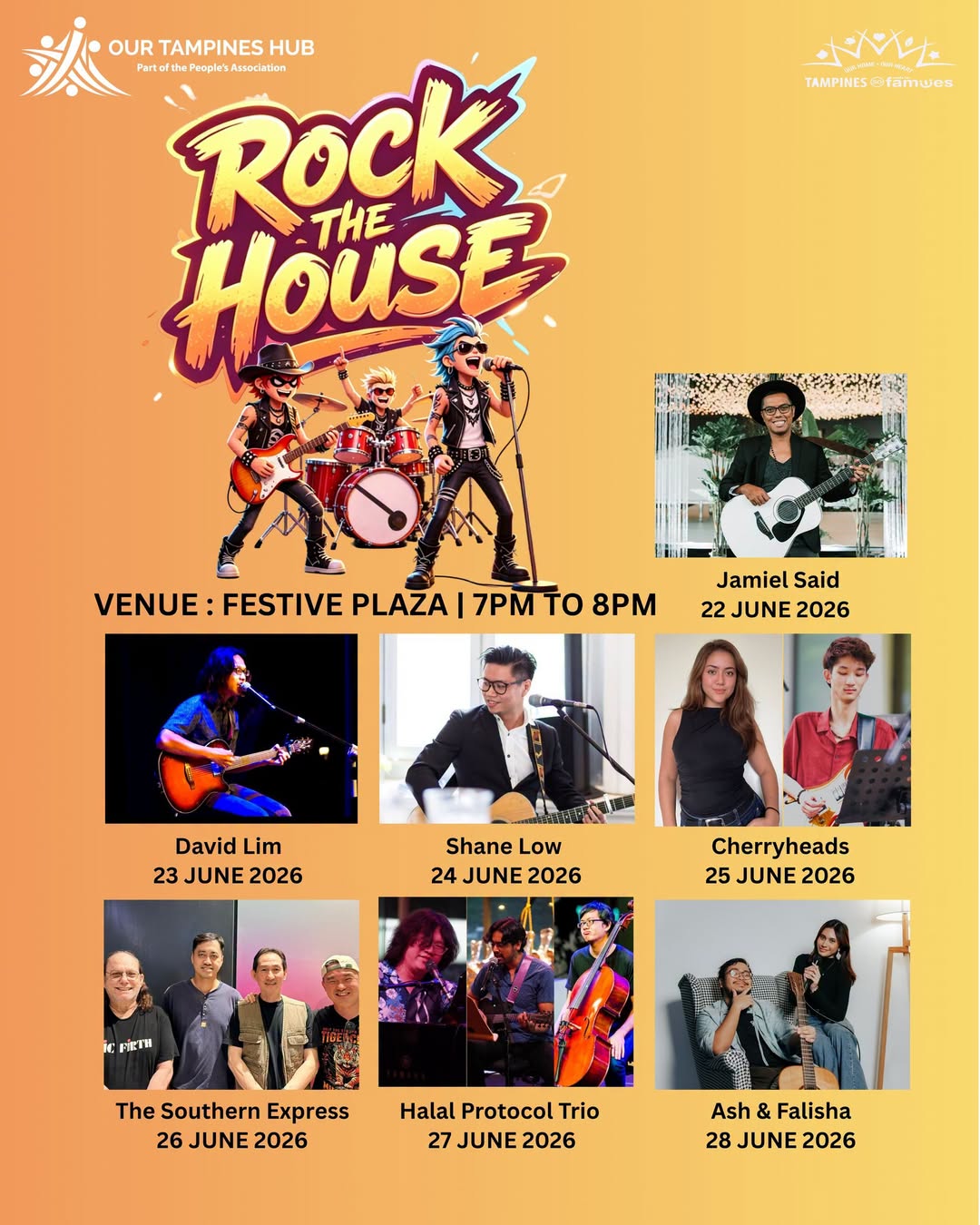 Rock the House Live Music Concert at Our Tampines Hub Festive Plaza