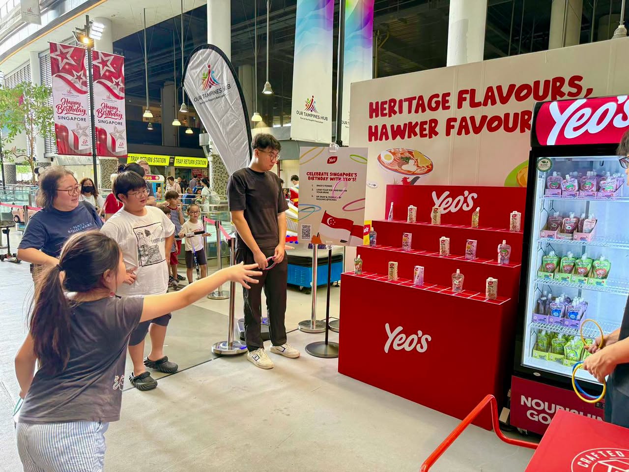 Yeo's Heritage Flavours Hawker Favour campaign display at Our Tampines Hub