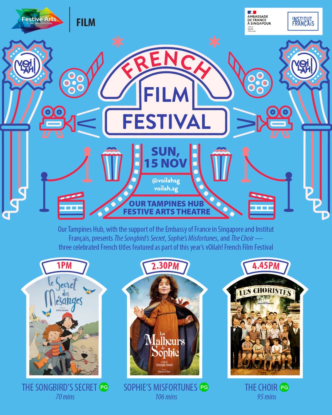 Voilah French Film Festival Screens Three Films at Our Tampines Hub