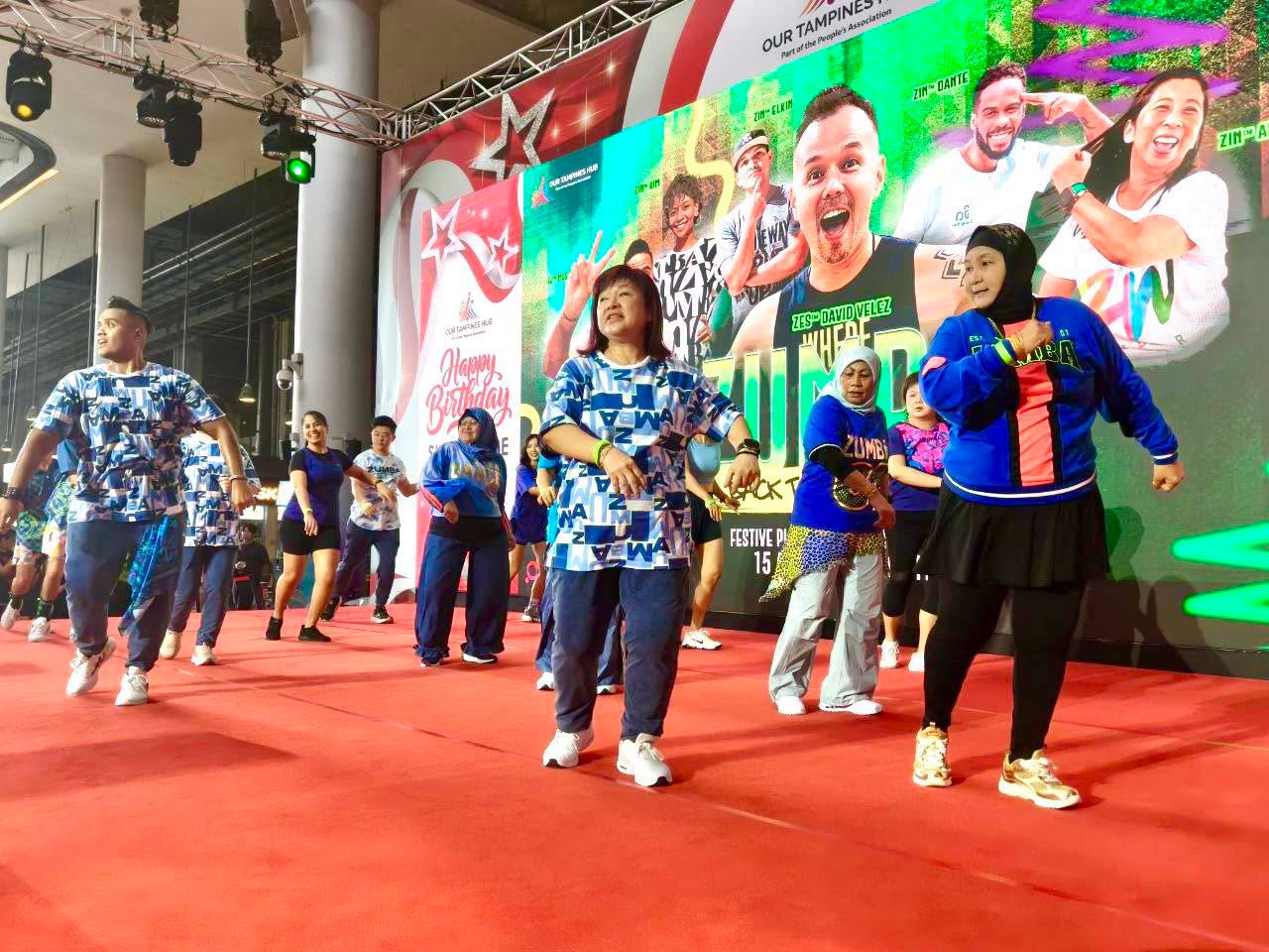 Zumba class at Gardenia Bowl Our Tampines Hub