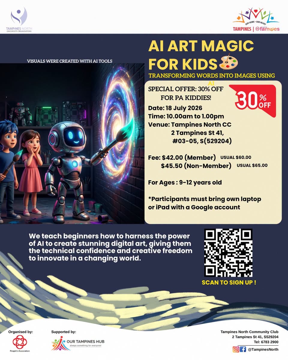 AI Day at Tampines North CC on 18 July 2026 Features Two Programmes