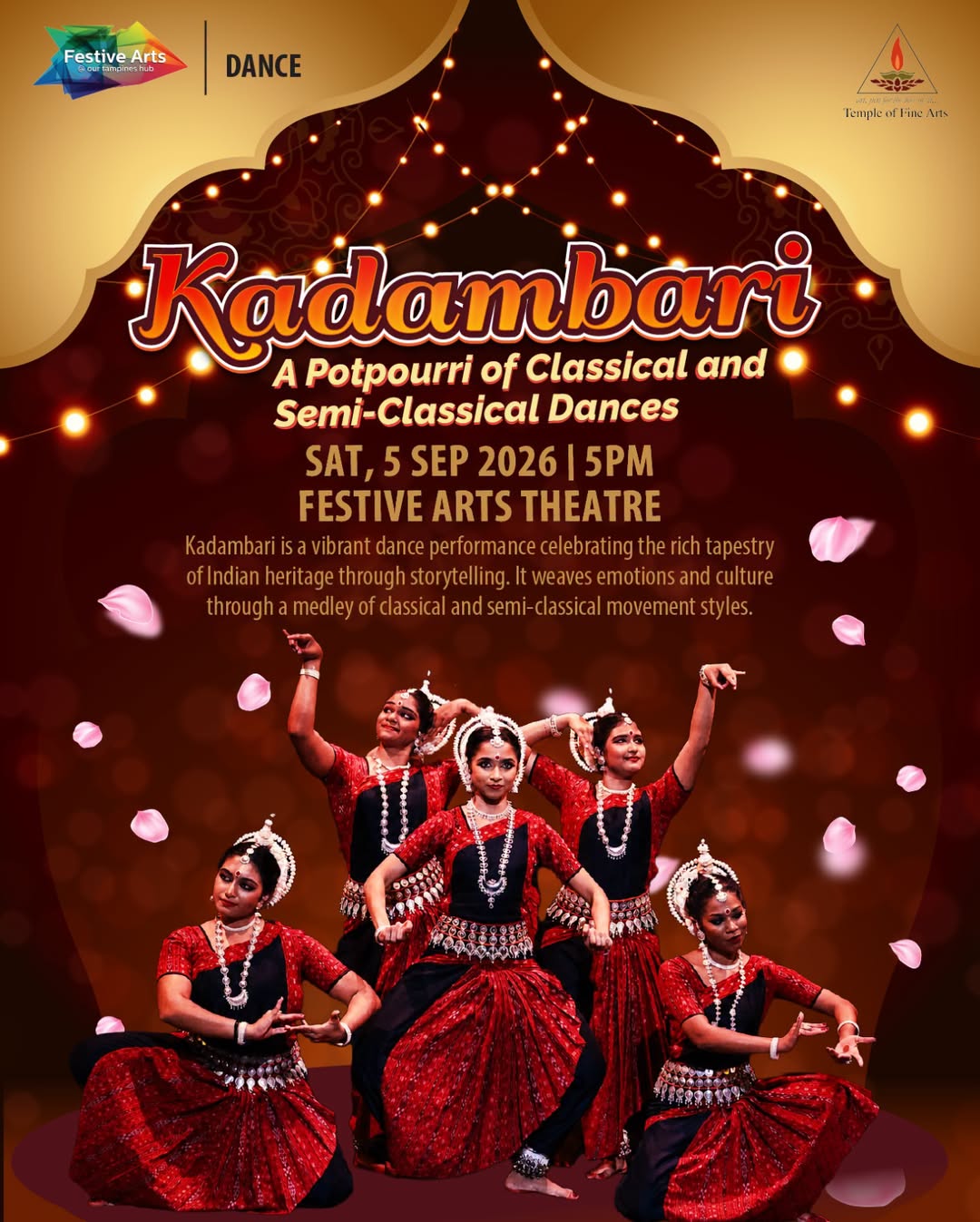 Kadambari Dance Performance at Our Tampines Hub on 5 Sep 2026