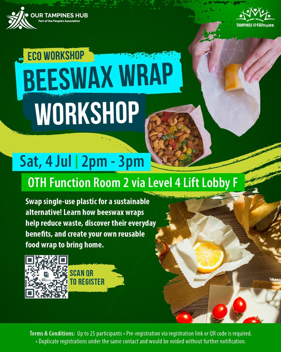 Beeswax Wrap Workshop at Our Tampines Hub