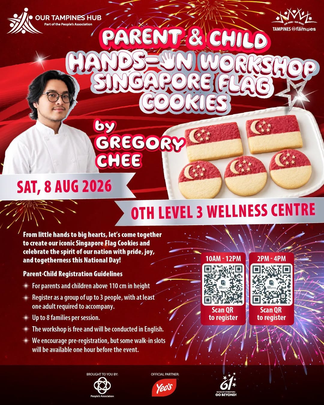 Free Parent-Child Singapore Flag Cookies Workshop at Our Tampines Hub