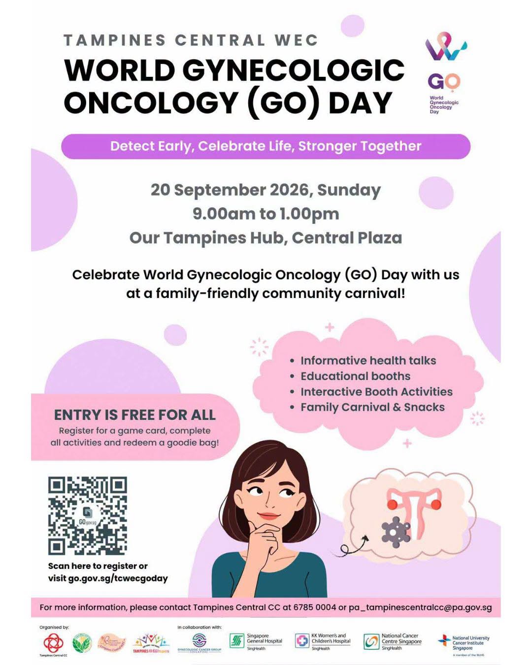 World Gynecologic Oncology Day carnival at Our Tampines Hub Central Plaza