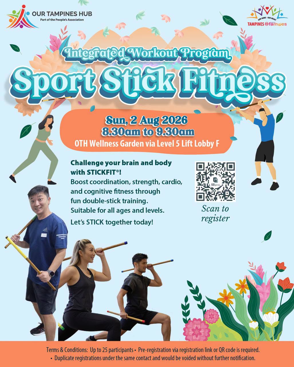 STICKFIT Double-Stick Workout at Our Tampines Hub on 2 August 2026