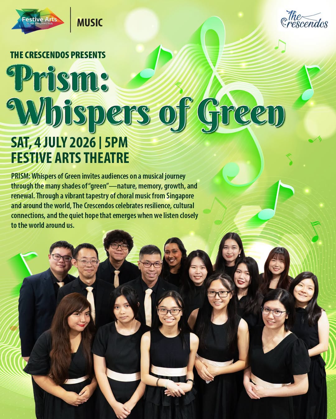 The Crescendos Prism Whispers of Green concert poster