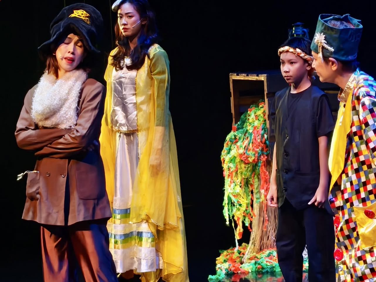 A dramatic still from the 'Scrooge' production