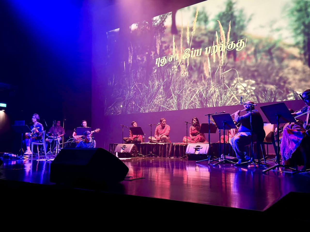 A poignant moment from the Ainthinai performance, showcasing its artistic depth