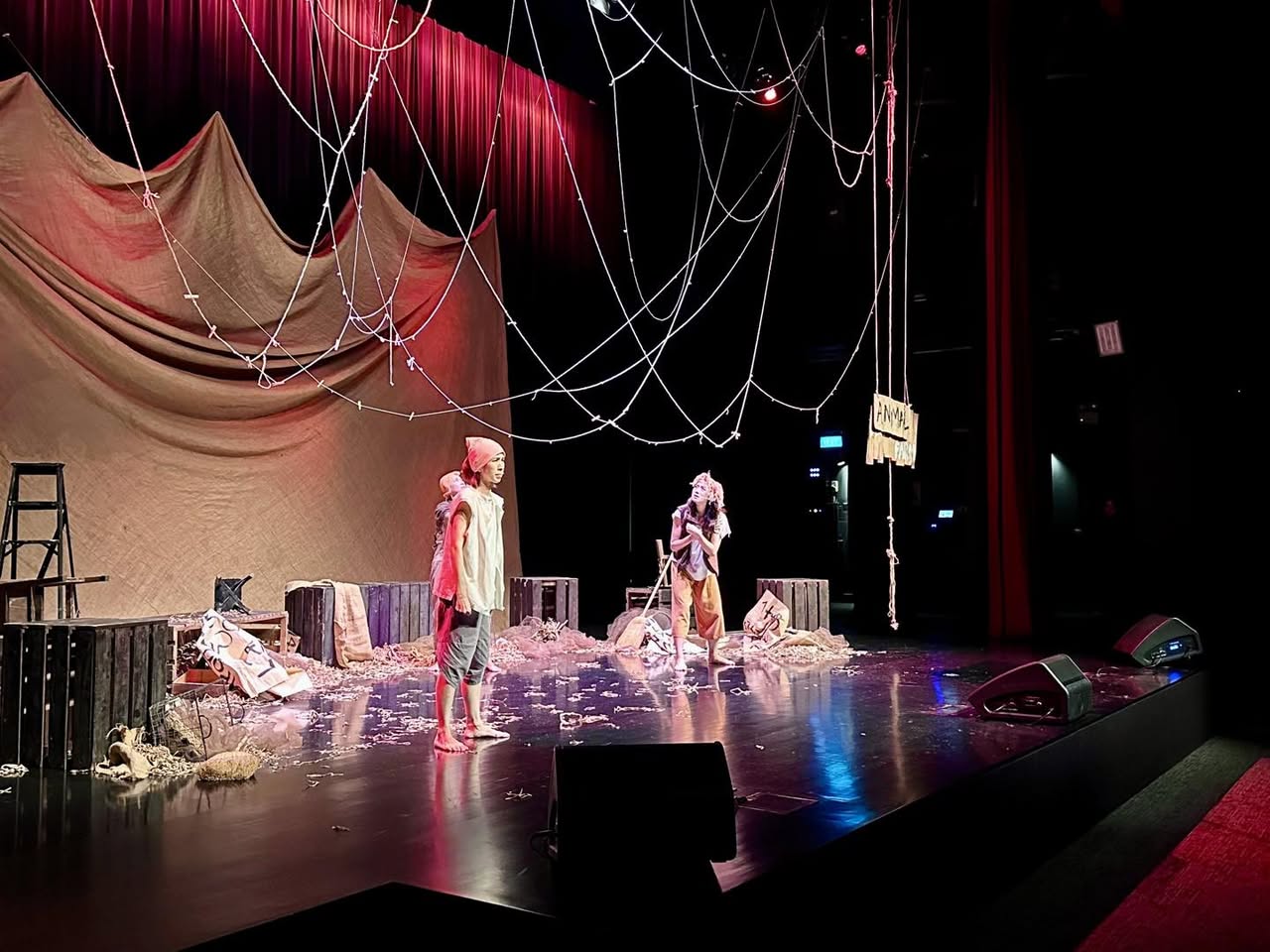 Scenes from the Animal Farm performance at Our Tampines Hub