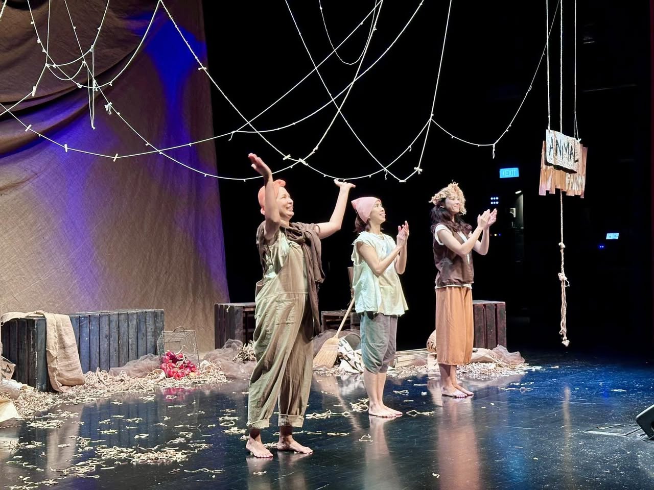 Scenes from the Animal Farm performance at Our Tampines Hub