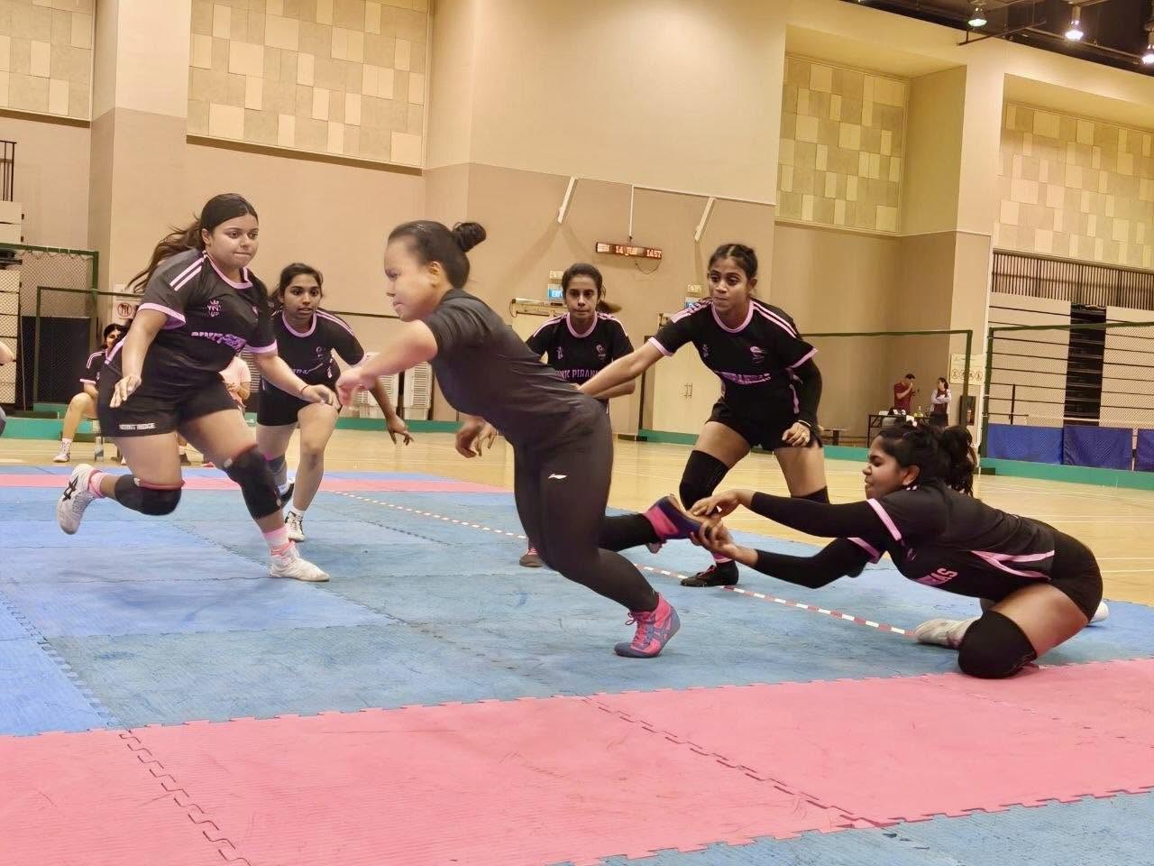 Teams at the conclusion of the National Women's Kabaddi Super-5 Championship