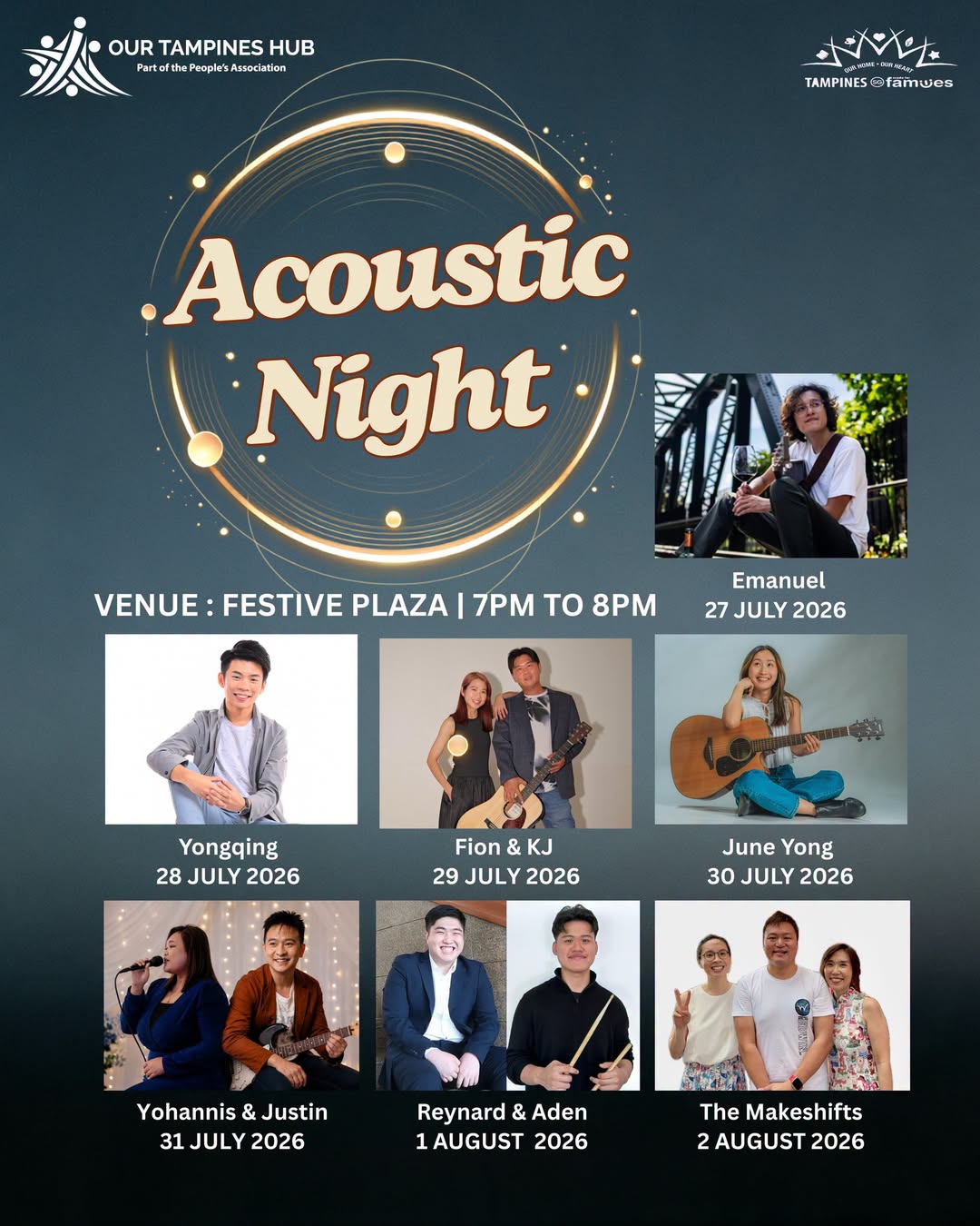 Acoustic Night at Our Tampines Hub Features Local Artists July 27 to August 2