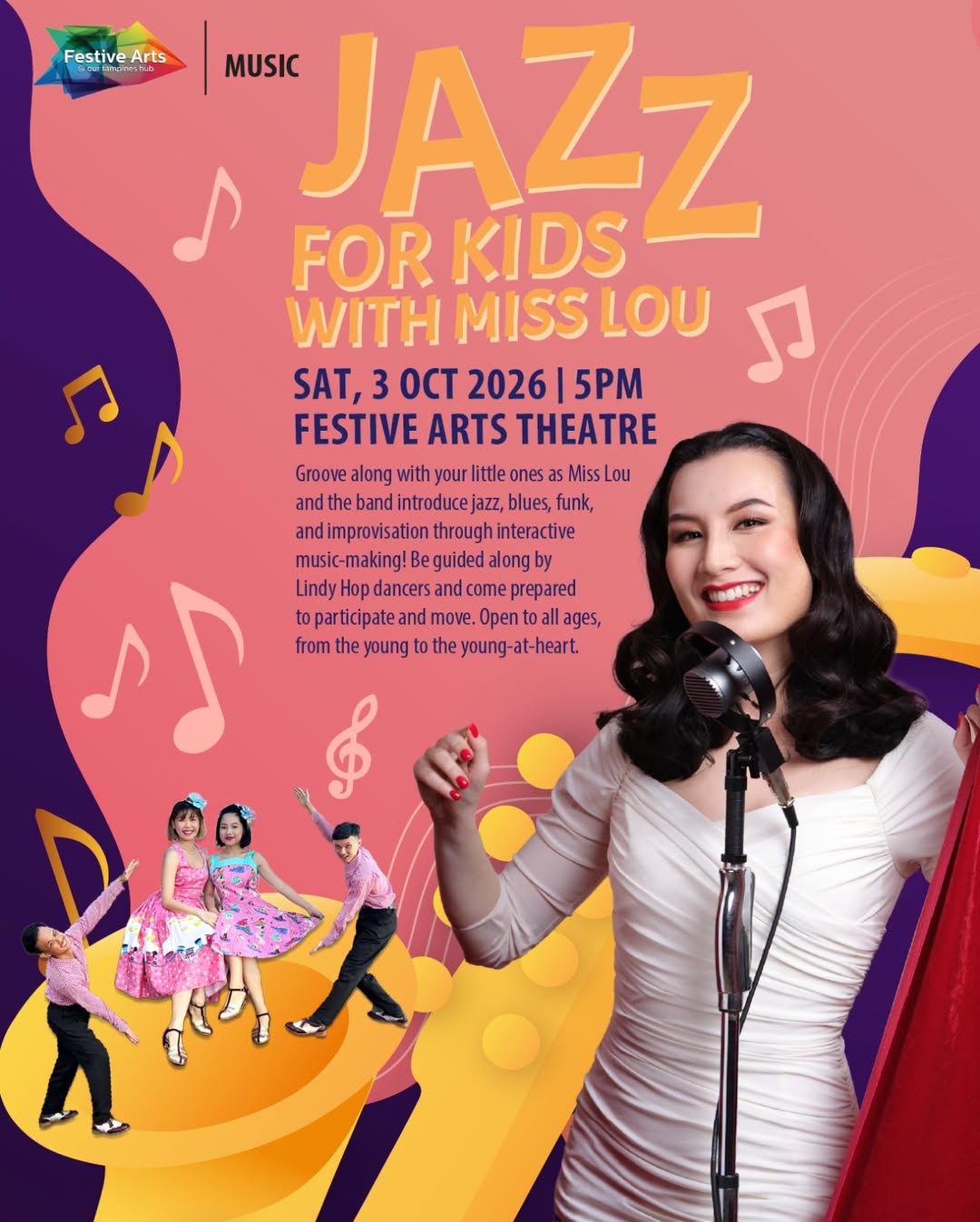 Jazz for Kids with Miss Lou at Festive Arts Theatre, Our Tampines Hub