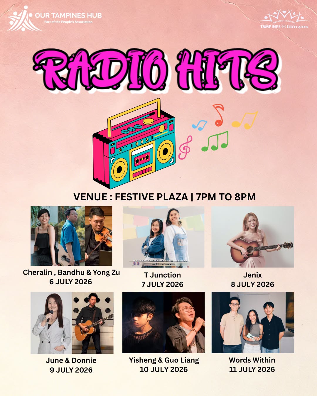 Radio Hits live music concert at Our Tampines Hub Festive Plaza