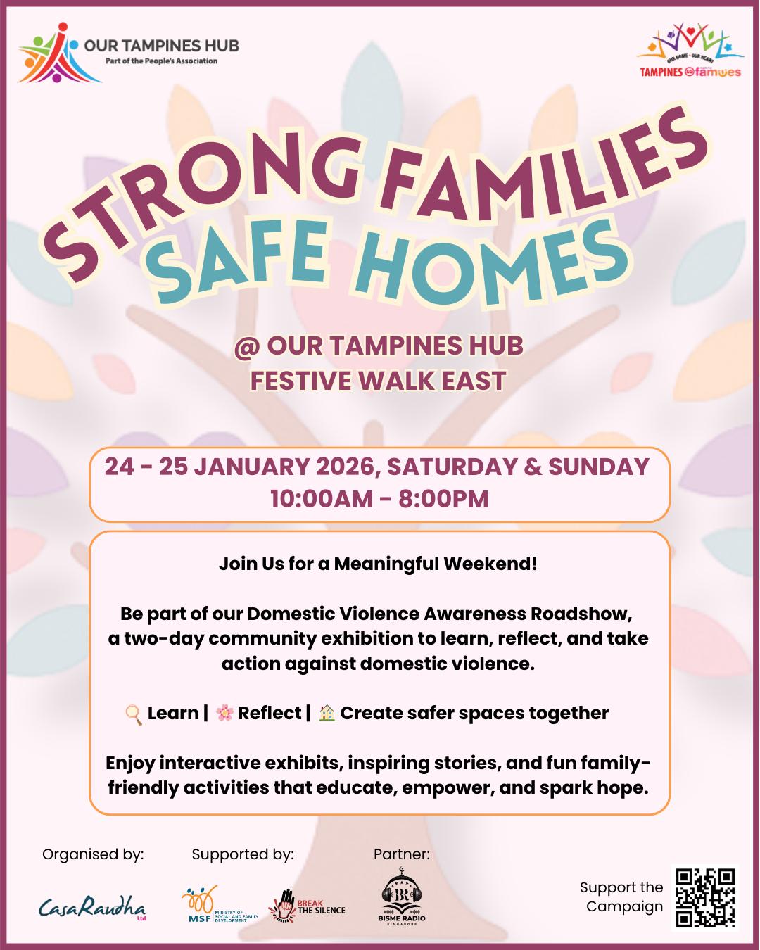 Community gathering for family safety awareness