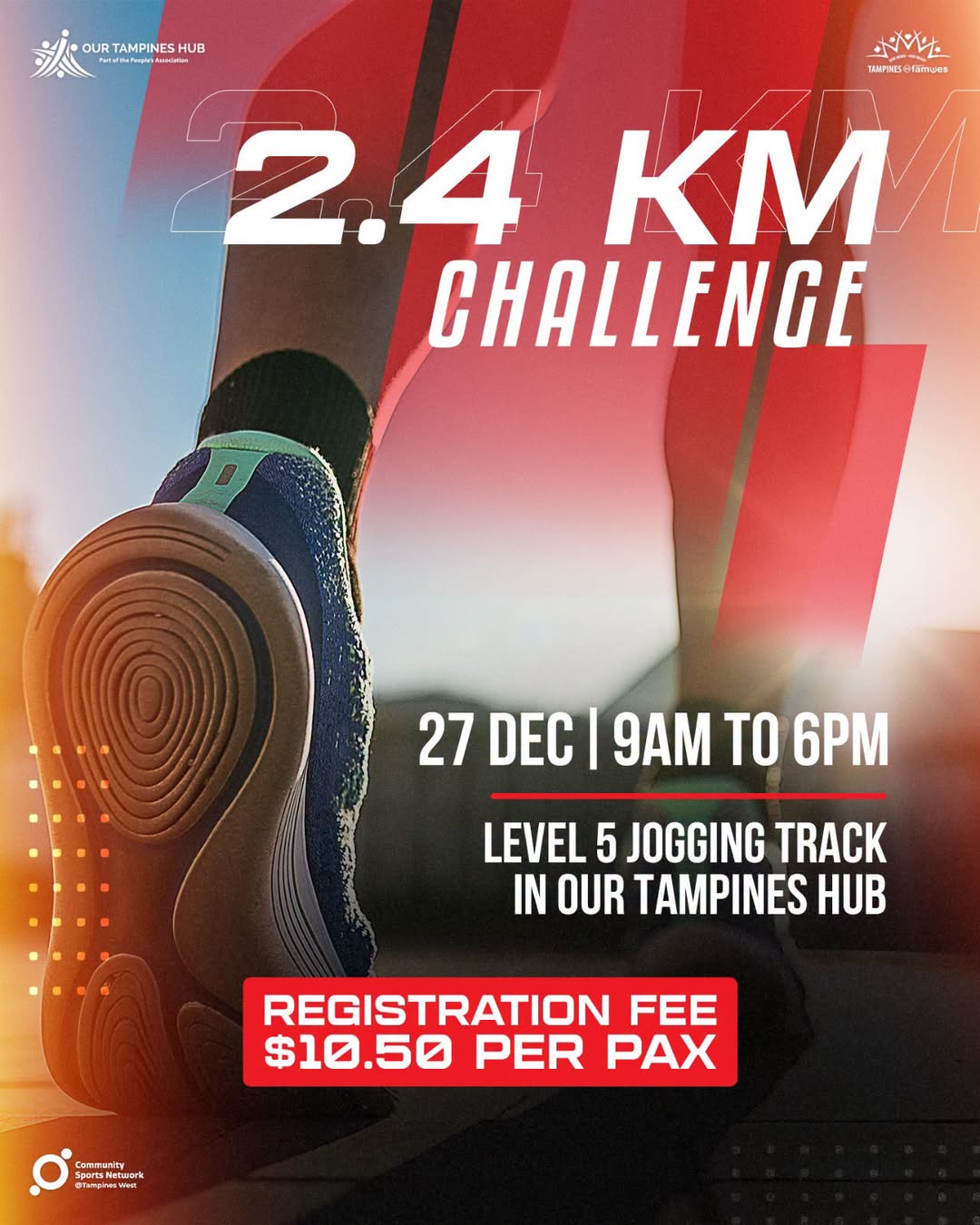 2.4 KM Challenge Returns to Our Tampines Hub on 27 December
