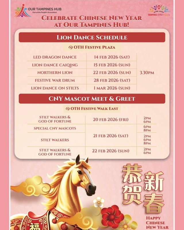 Traditional lion dance performance for the Lunar New Year