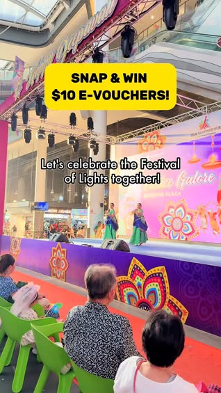 Vibrant Deepavali decorations at Our Tampines Hub