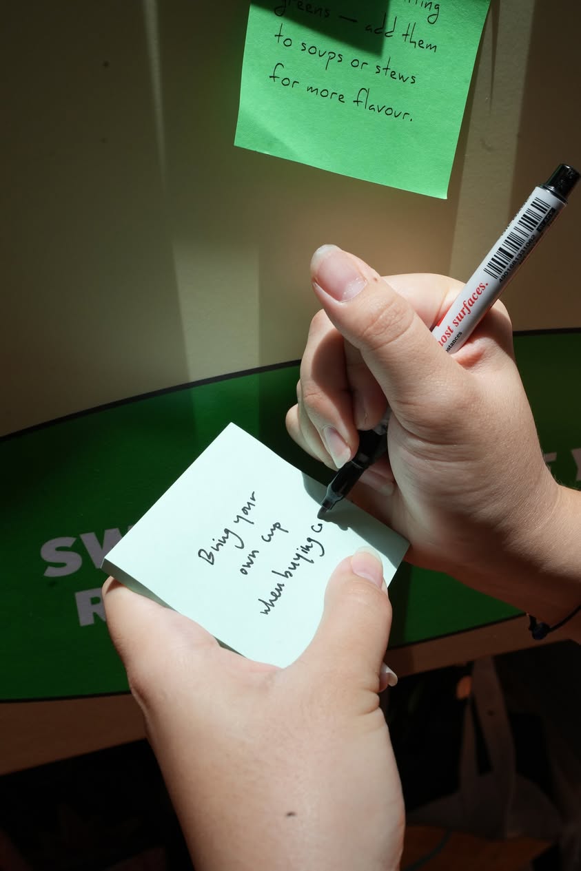 Graphics promoting the 'Waste Less? Say YES!' series