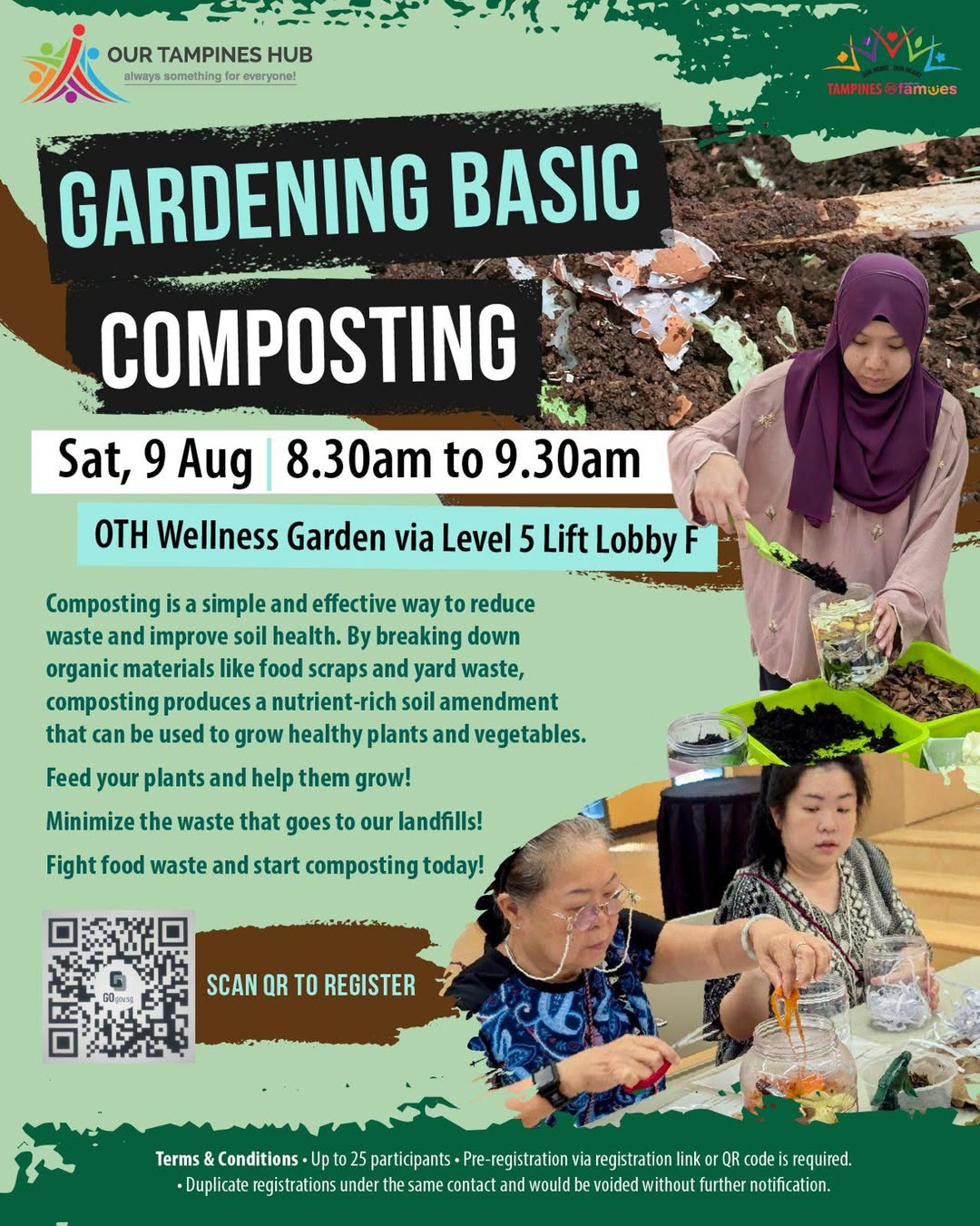 A vibrant garden thriving with healthy plants, representing the benefits of composting.