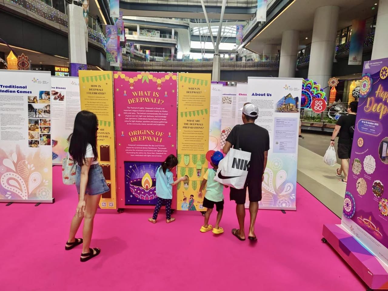 Vibrant Deepavali exhibition scene