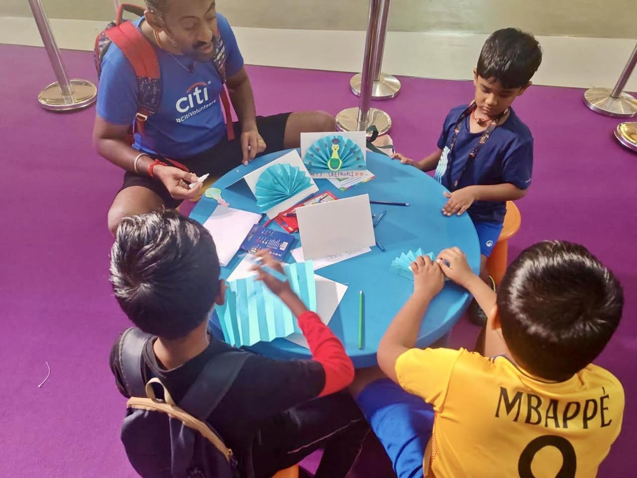 Vibrant Deepavali exhibition scene