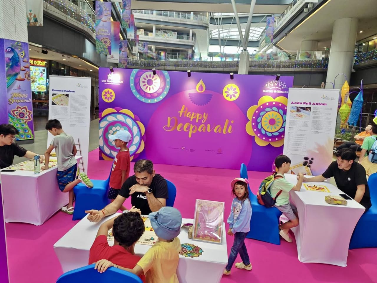 Vibrant Deepavali exhibition scene
