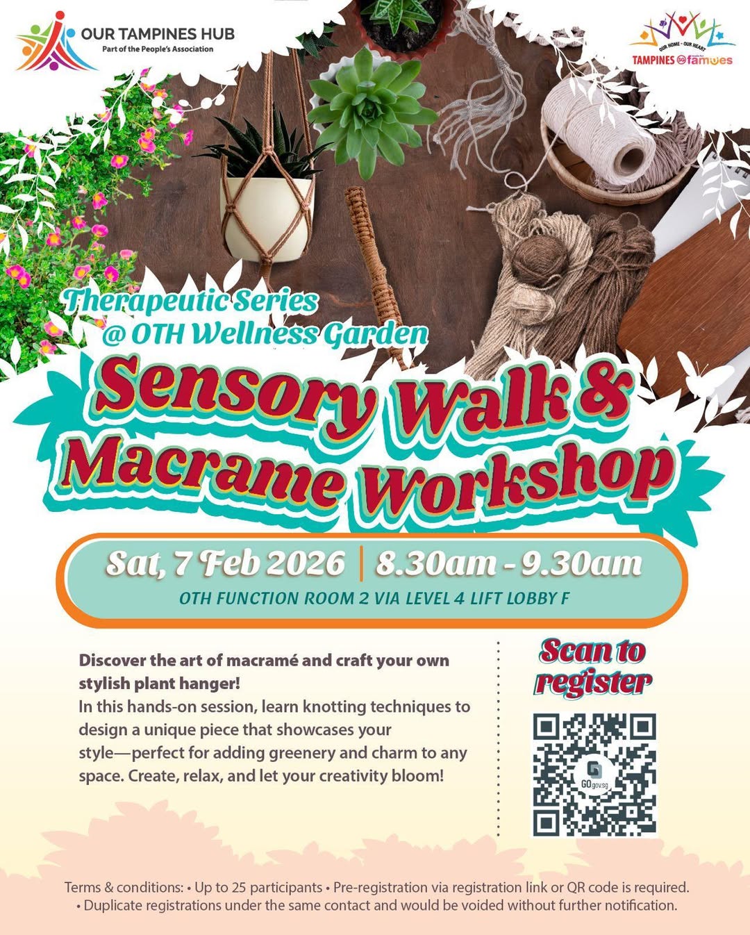 A beautiful handmade macramé plant hanger showcasing intricate knotting techniques.