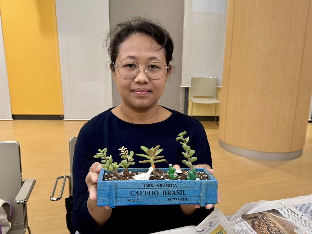 Close-up of a mini desert landscape