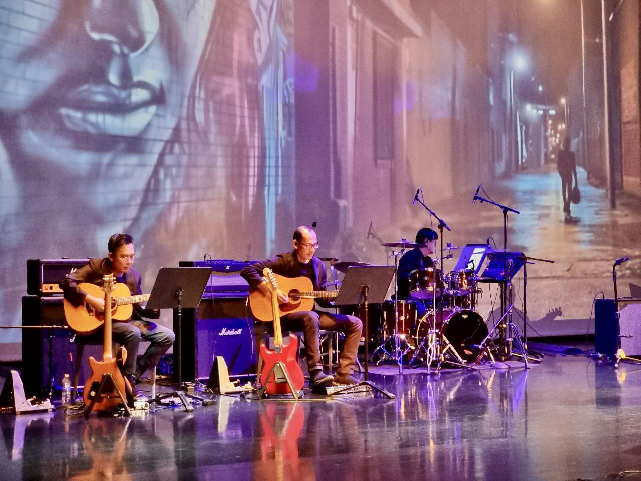 Stage view of the Echo Music Series performance