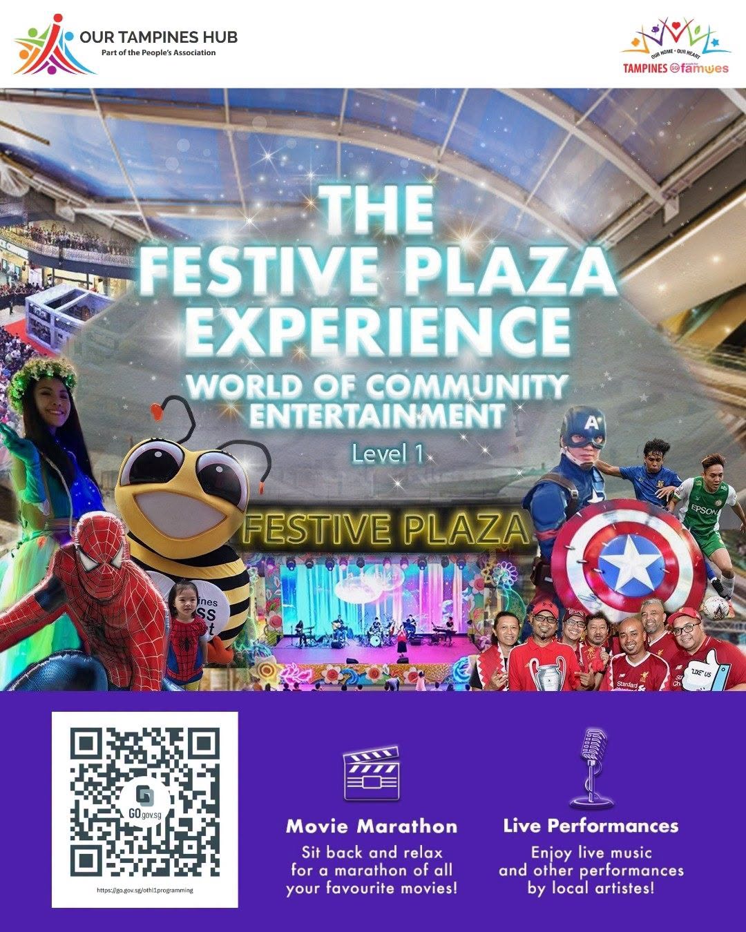 Free Movies and Live Performances at Our Tampines Hub, 3-9 August