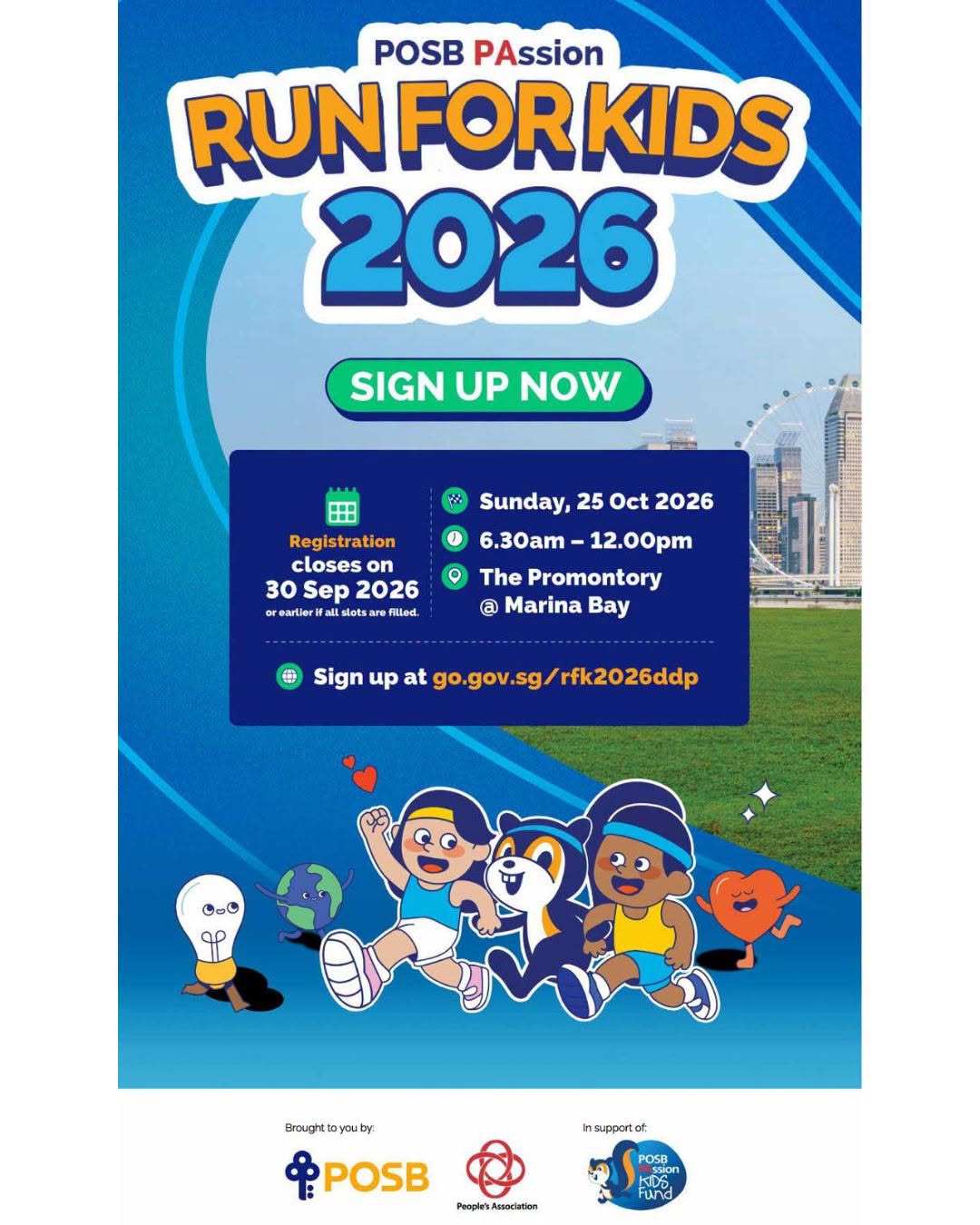 POSB PAssion Run for Kids 2026 on 25 October at The Promontory