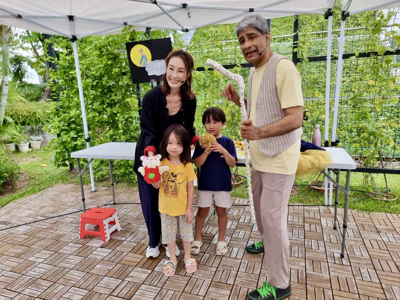 Children and families gathered at L5 Wellness Garden for story time.