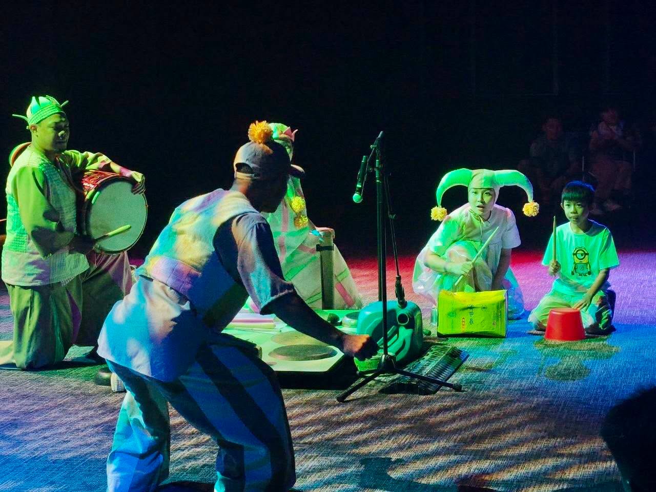 Performers in colourful costumes at Para Para PARTY