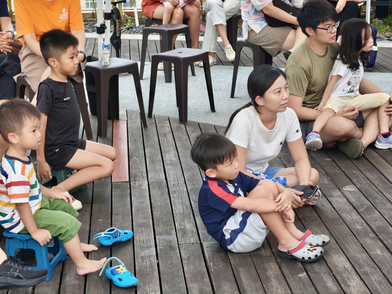 Engaged audience at the 'Stories from the Garden' event