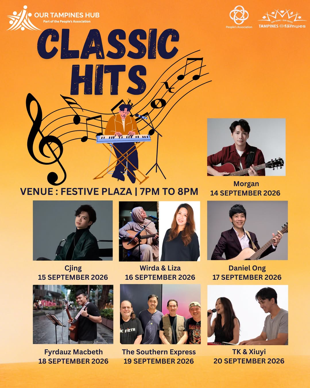 Classic Hits Live Music Concert Runs Daily at Our Tampines Hub Festive Plaza