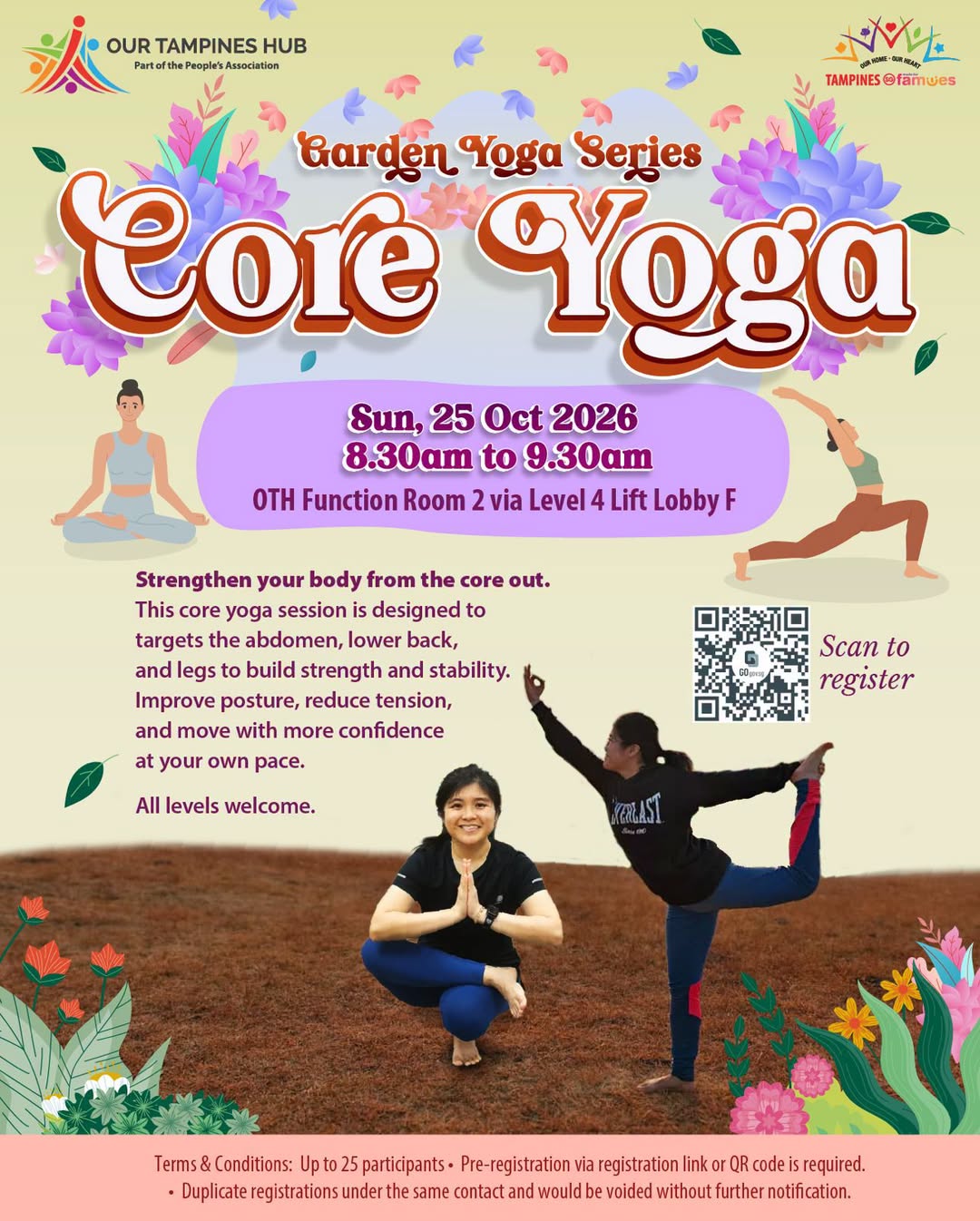 Garden Yoga Series Core Yoga at Our Tampines Hub on 25 Oct