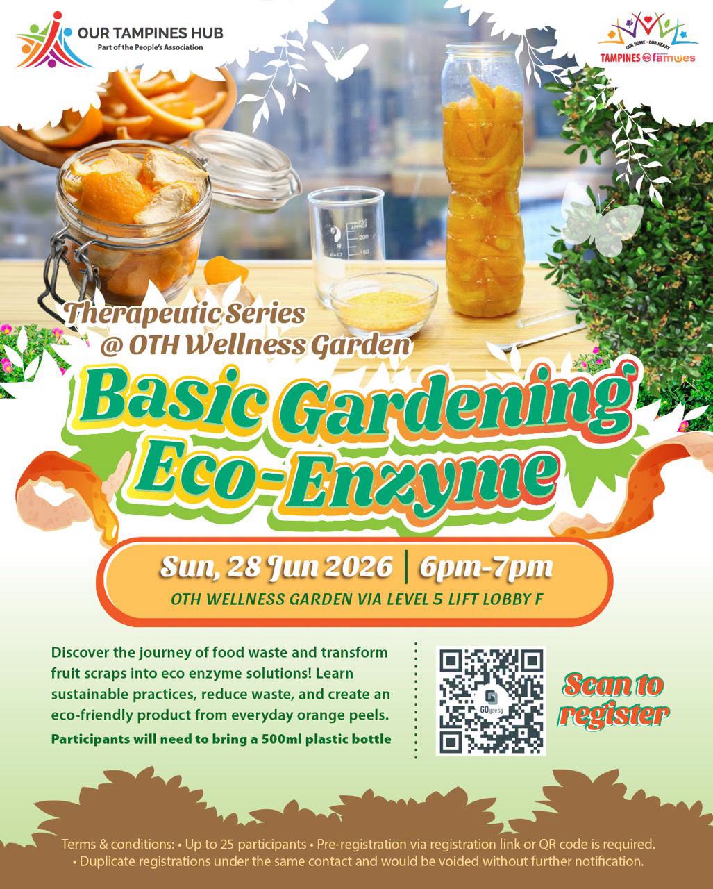 Eco-Enzyme Workshop at Our Tampines Hub on 28 June 2026