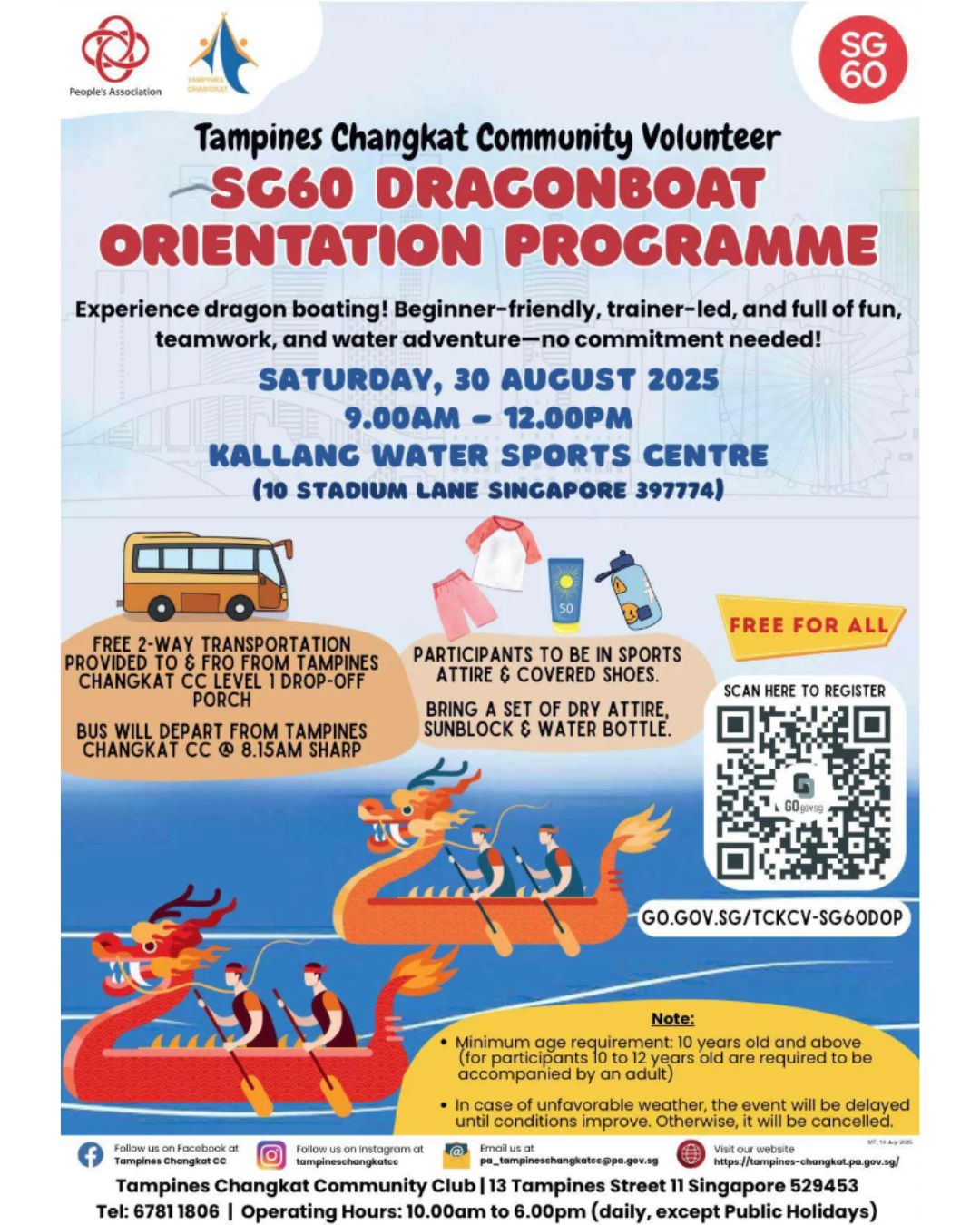 Dragon boating team paddling in unison on the water, with coaches guiding from the side