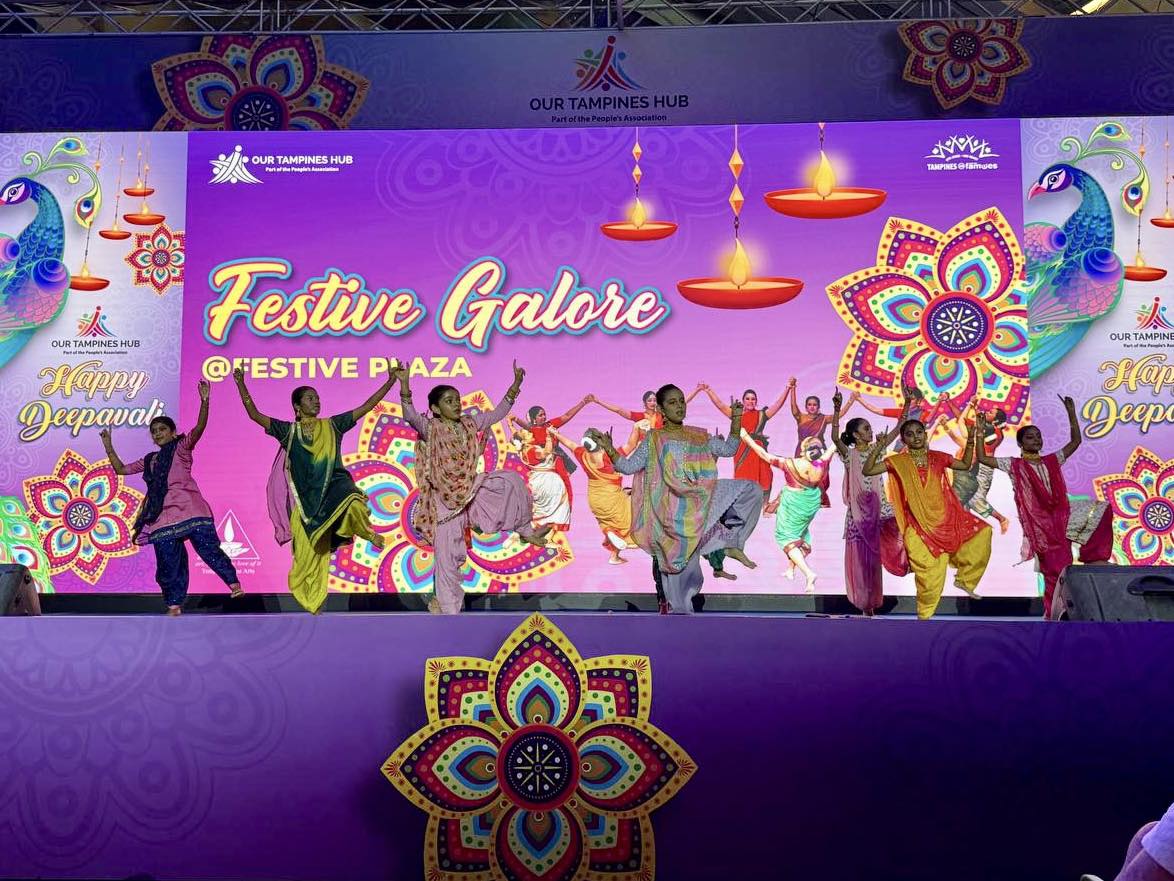 Colourful classical dance performance