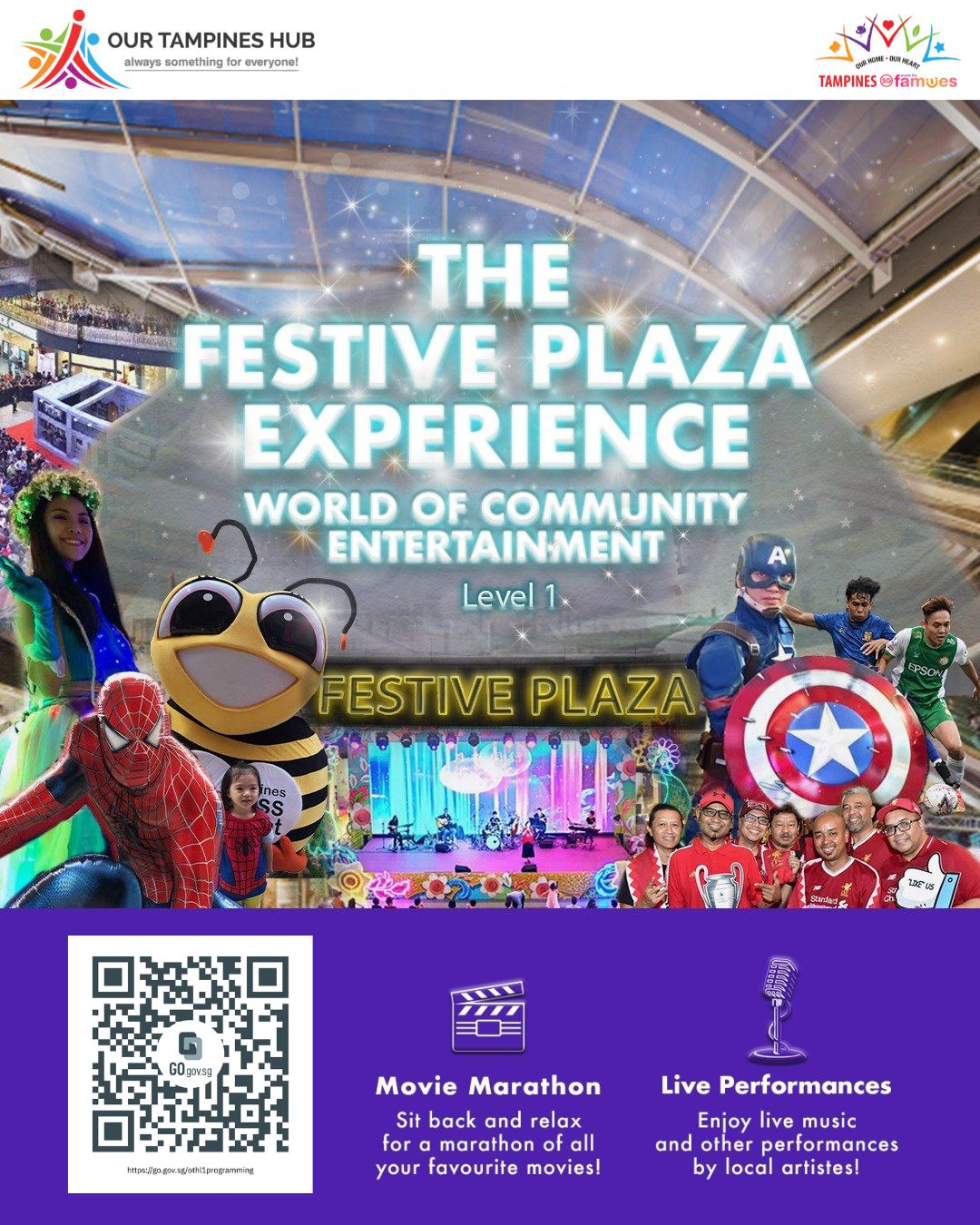 Vibrant community events at Our Tampines Hub