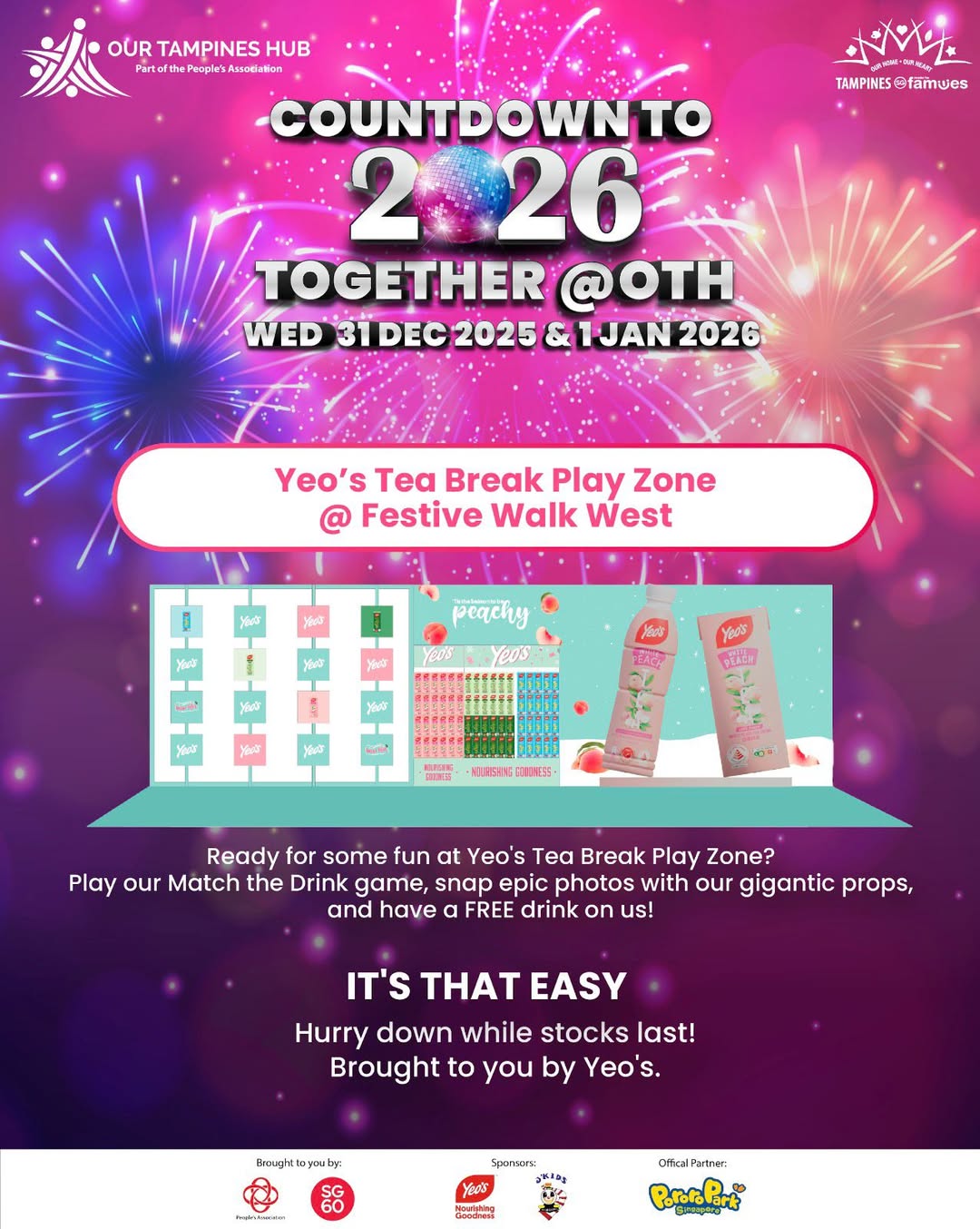 Visitors enjoying games and props at Yeo's Tea Break Play Zone