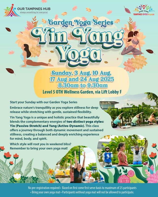 Participants enjoying the Garden Yoga Series.