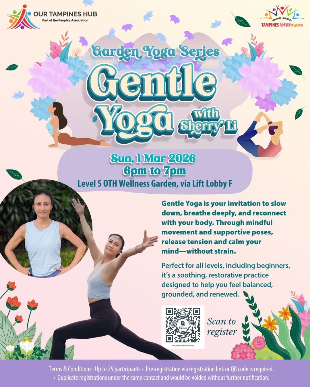 A peaceful yoga session at the OTH Wellness Garden