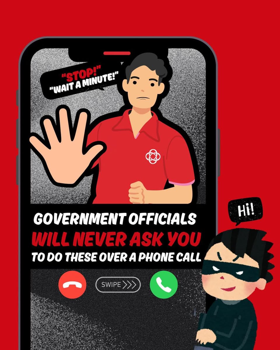 A graphic illustrating the importance of verifying official communications.