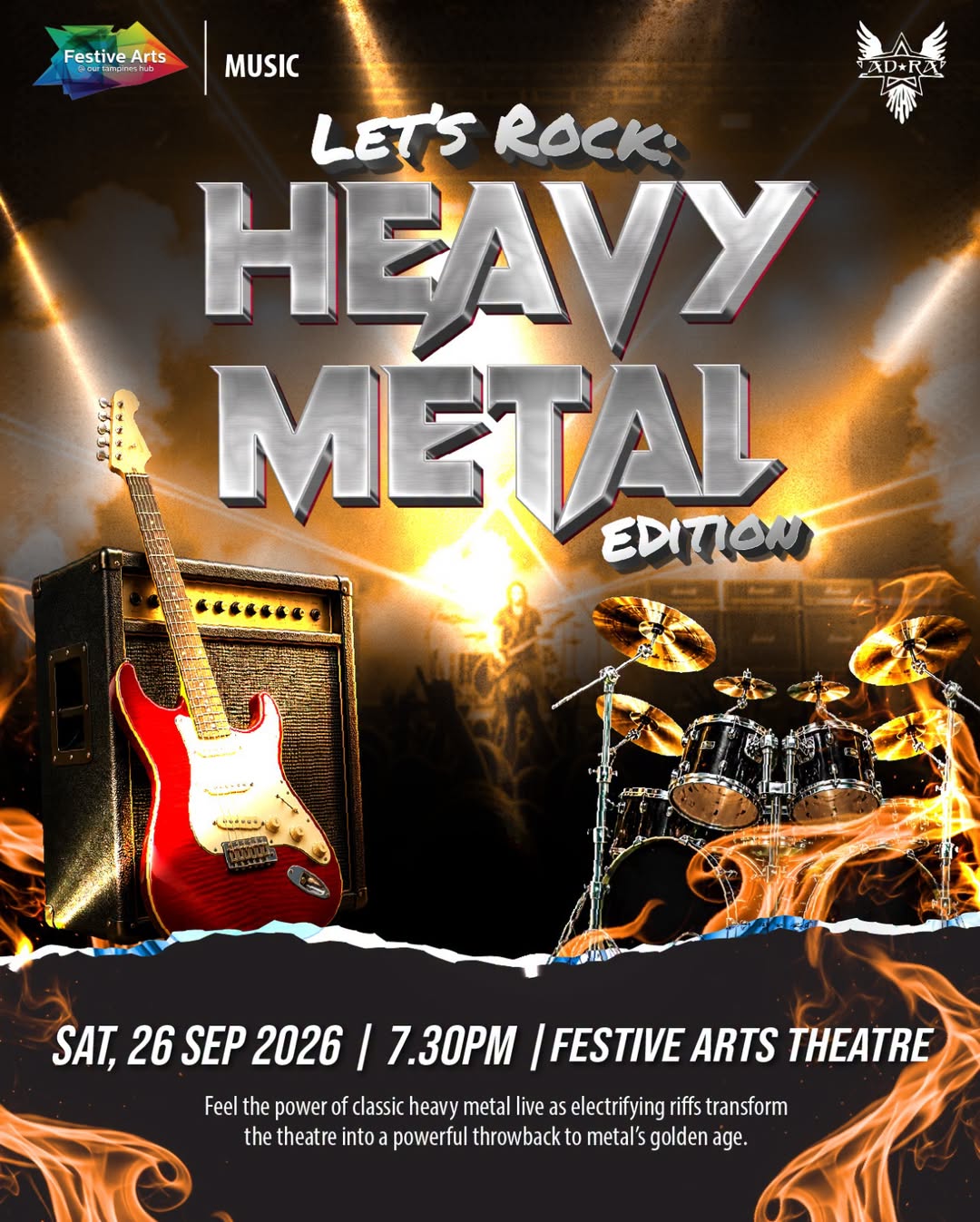 Let's Rock: Heavy Metal Edition Hits Festive Arts Theatre on 26 Sep