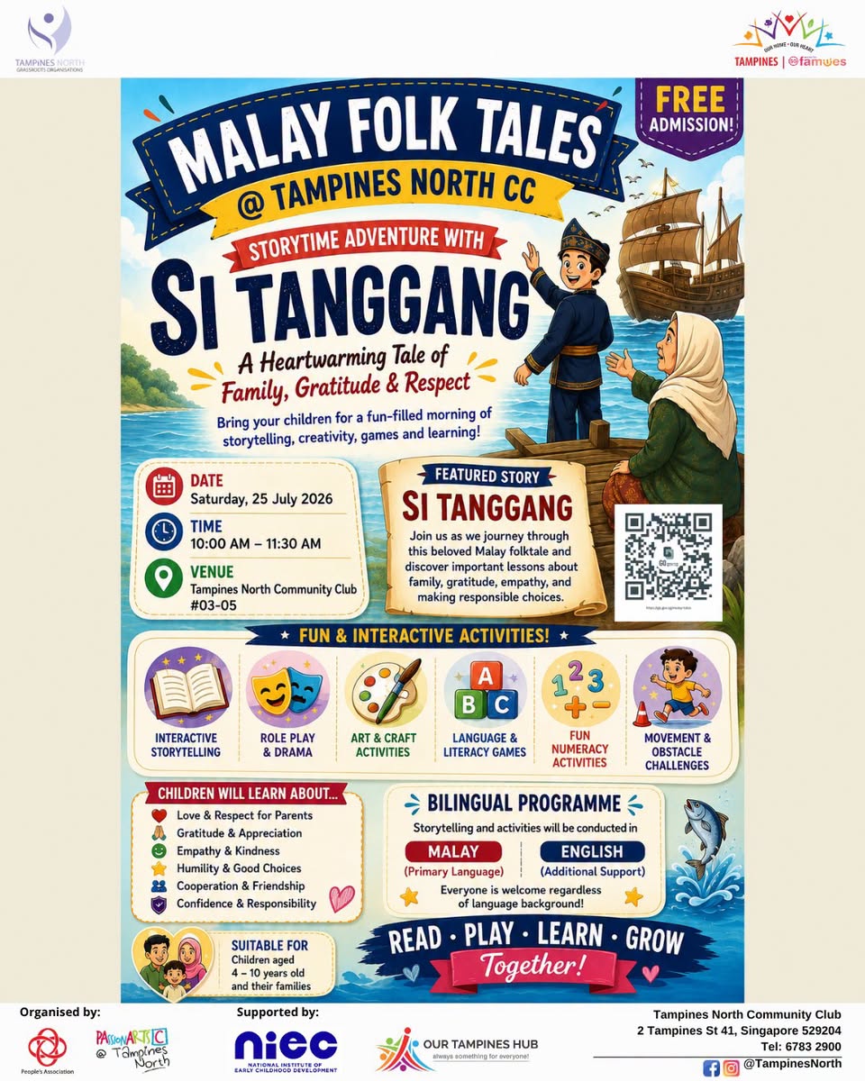 Malay Folk Tales storytelling workshop at Tampines North CC