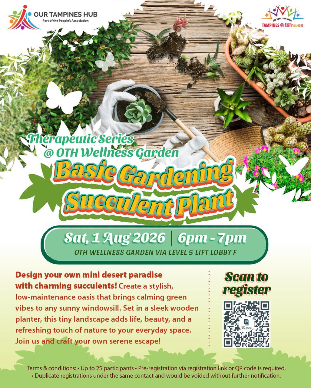 Succulent Plant Workshop at OTH Wellness Garden on 1 August 2026
